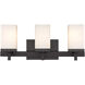 Maddox 3 Light 20 inch Matte Black Bath Vanity Wall Light