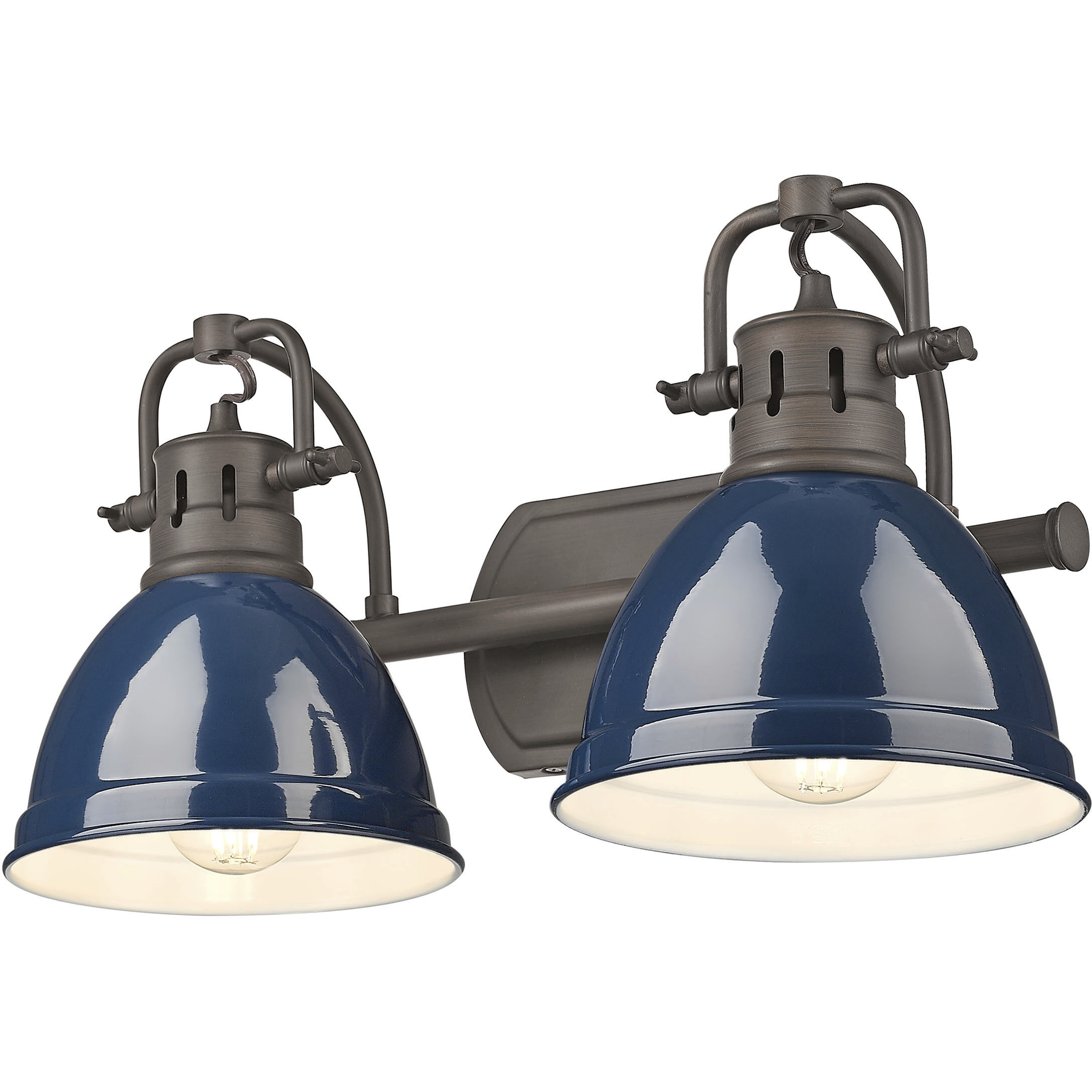 Yep Duncan Vanity Wall Light in Rubbed Bronze, Navy