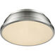 Yep Duncan 2 Light 14 inch Pewter Flush Mount Ceiling Light, Damp