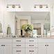 Malta Vanity Wall Light in Brushed Champagne Brass