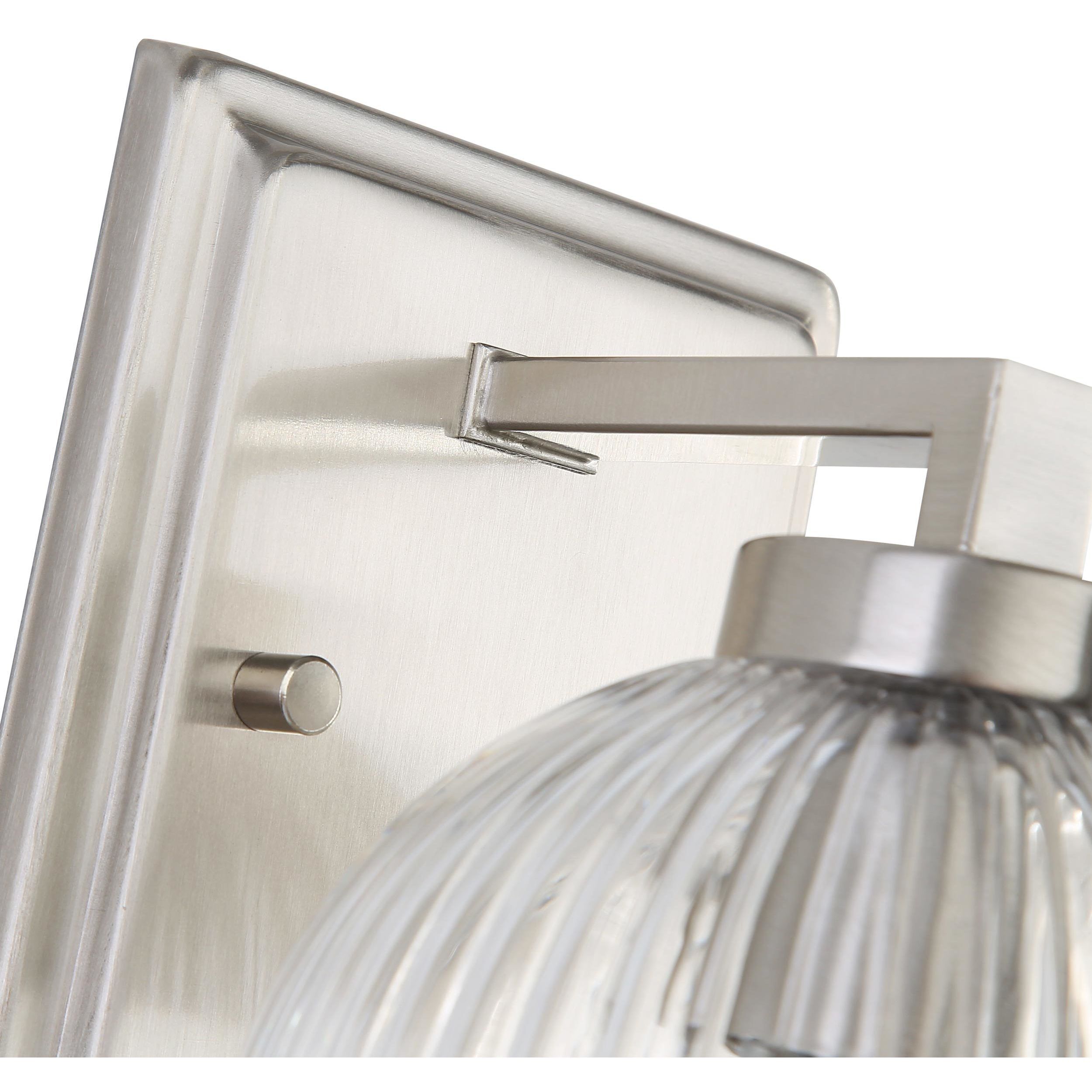 Yep Elliott Vanity Wall Light in Pewter, Ribbed