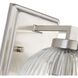 Yep Elliott Vanity Wall Light in Pewter, Ribbed