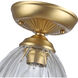 Audra 1 Light 6.88 inch Brushed Champagne Bronze Semi-Flush Ceiling Light