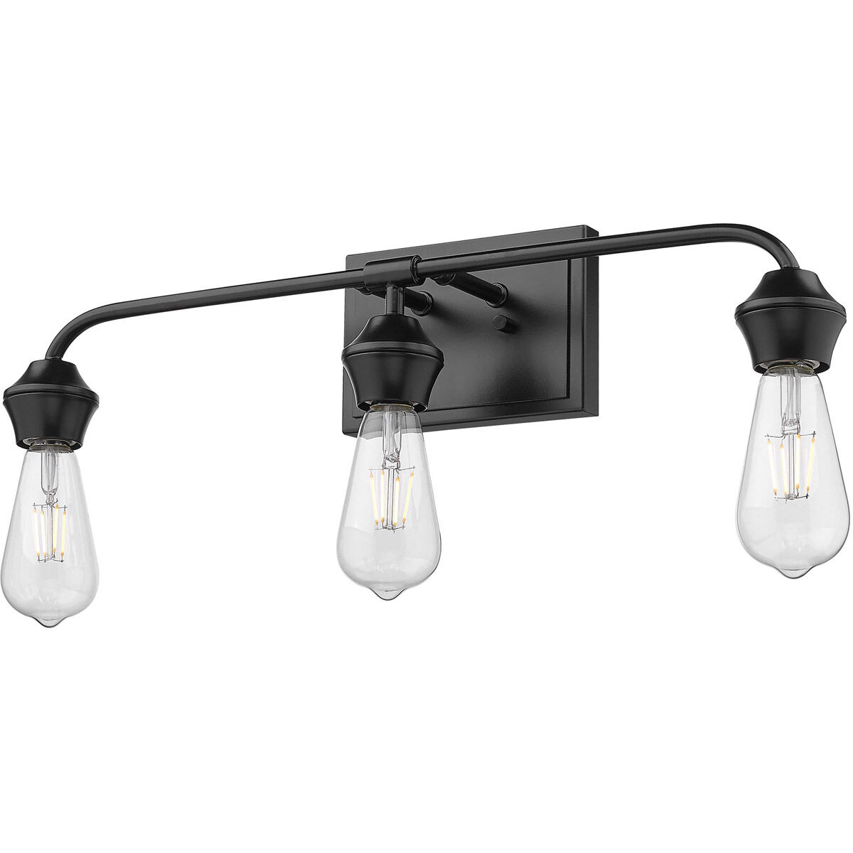 Ormond 3 Light 24 inch Matte Black Bath Vanity Wall Light