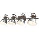 Duncan 4 Light 33.5 inch Rubbed Bronze Bath Vanity Light Wall Light in Chrome