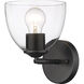 Roxie 1 Light 6.25 inch Matte Black Wall Sconce Wall Light