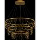 Lucerna LED 31.5 inch Stainless Steel Gold Chandelier Ceiling Light, 3 Tier