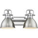 Yep Duncan Vanity Wall Light in Chrome, Pewter