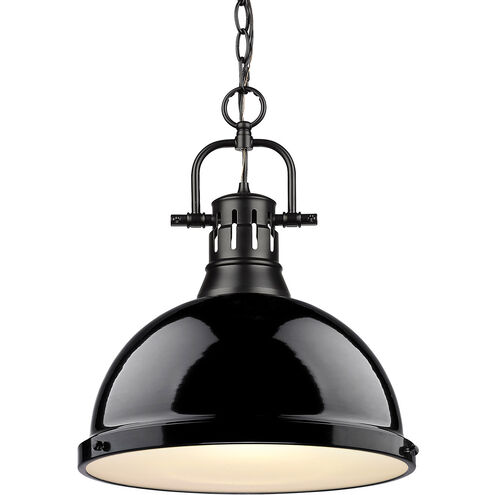 Duncan 1 Light 14 inch Matte Black Pendant Ceiling Light, Large