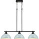 Yep Duncan Island Light Ceiling Light in Matte Black, Seafoam