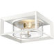 Smyth 2 Light 5.88 inch Natural White Outdoor Ceiling in Seeded Glass