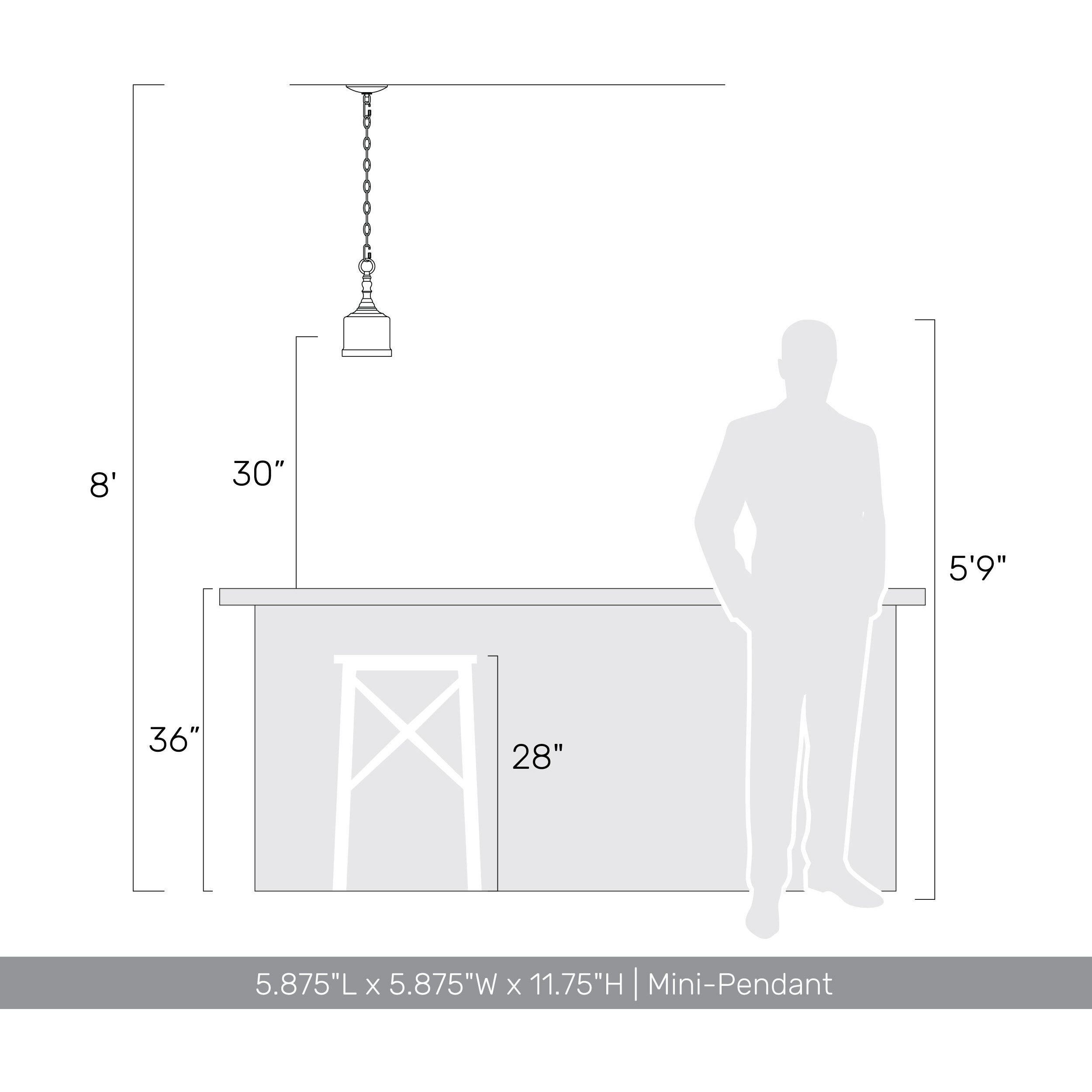 Keating Pendant Ceiling Light in Antique Black Iron