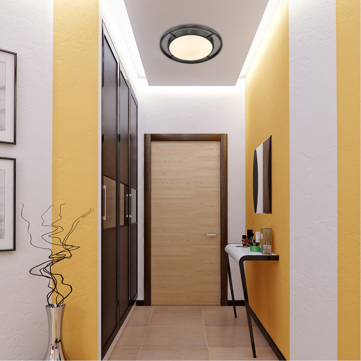 Astra LED 17 inch Matte Black Flush Mount Ceiling Light