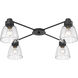 Remy 4 Light 35.88 inch Matte Black Flush Mount Ceiling Light
