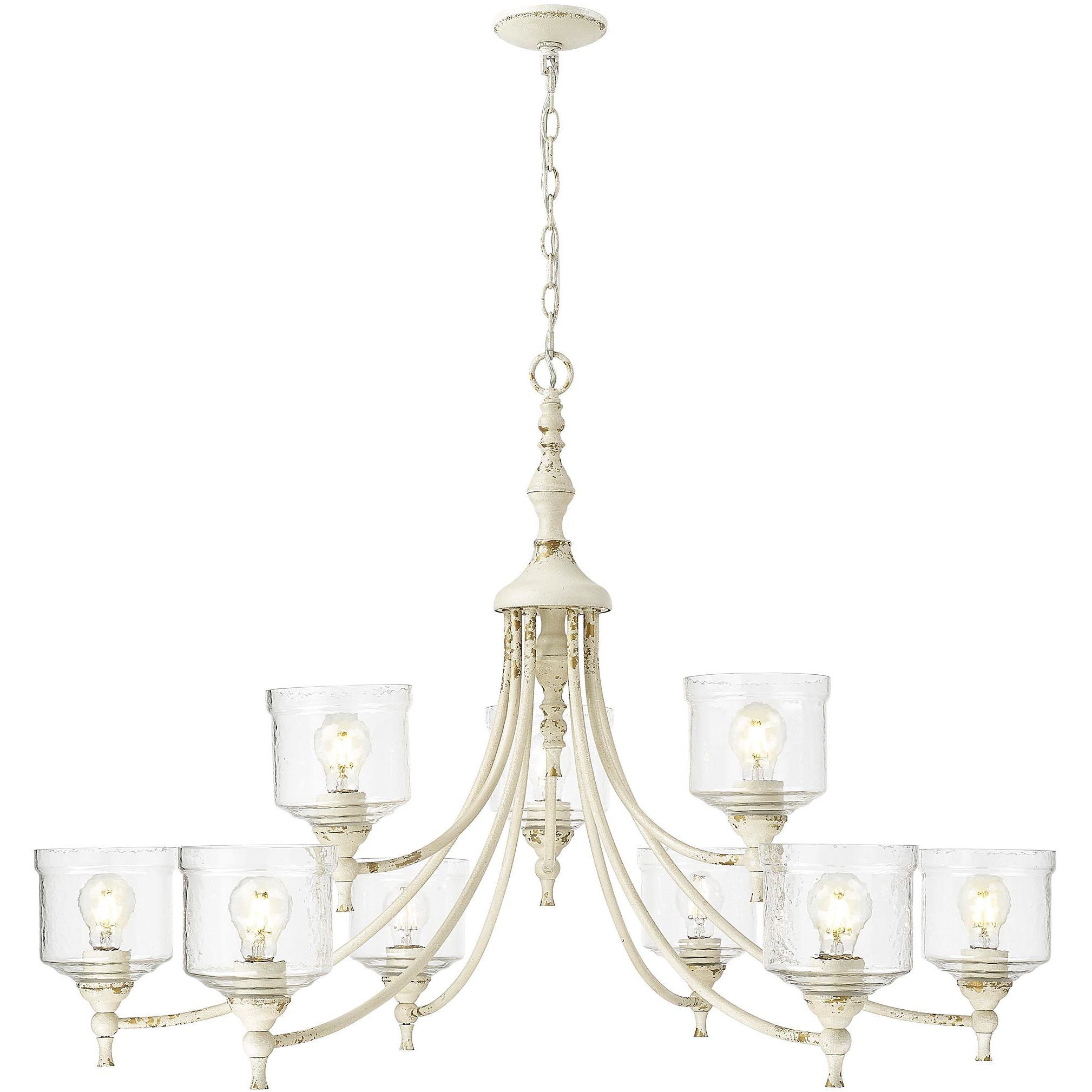 Keating 9 Light 44 inch Antique Ivory Chandelier Ceiling Light