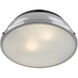 Duncan 2 Light 14 inch Matte Black Flush Mount Ceiling Light in Grey, Damp