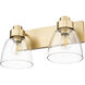 Remy Vanity Wall Light in Brushed Champagne Brass