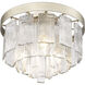 Ciara 3 Light 13 inch White Gold Flush Mount Ceiling Light