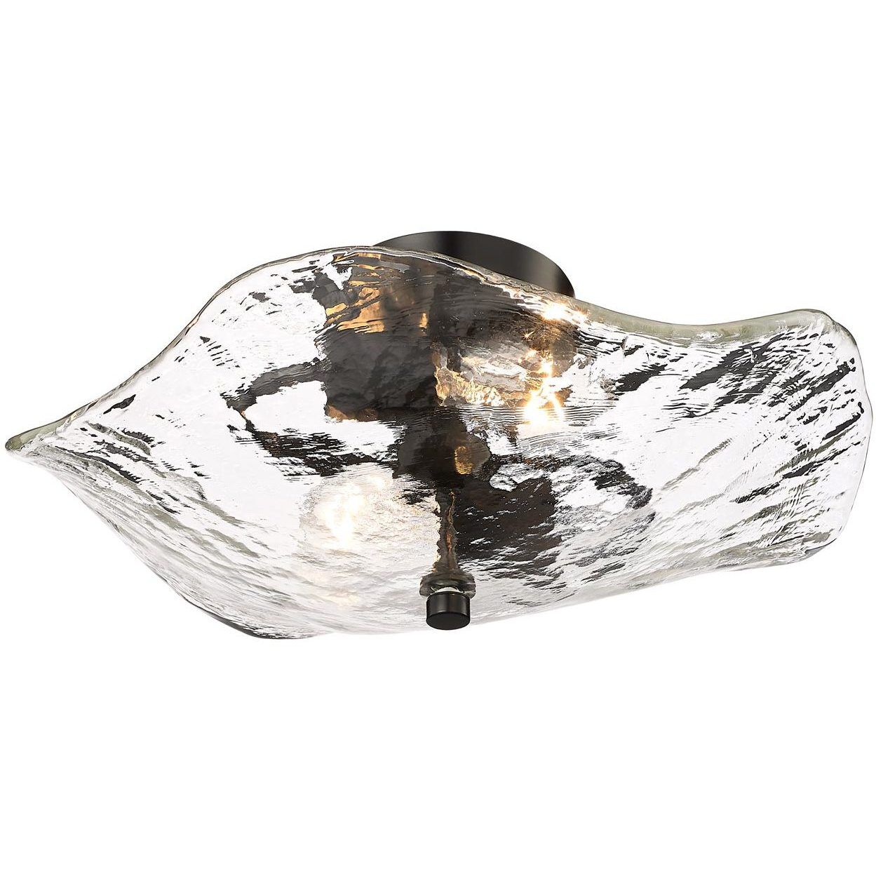 Samara 2 Light 15.38 inch Matte Black Semi-Flush Mount Ceiling Light