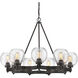Galveston 37 inch 60.00 watt Rubbed Bronze Chandelier Ceiling Light, Large