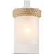 Chatham 1 Light 7.88 inch Natural White Bath Vanity Light Wall Light