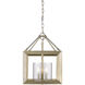 Smyth 3 Light 11.75 inch White Gold Semi-Flush Mount Ceiling Light in Clear Glass, Convertible