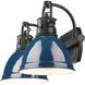 Duncan 2 Light 16.5 inch Matte Black Bath Vanity Light Wall Light in Matte Navy