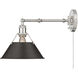 Yep Orwell 1 Light 10 inch Pewter Swing Arm Wall Lamp Wall Light in Rubbed Bronze, Adjustable