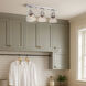 Hines 3 Light 25 inch Pewter Semi-flush Ceiling Light in Seeded Glass, Damp