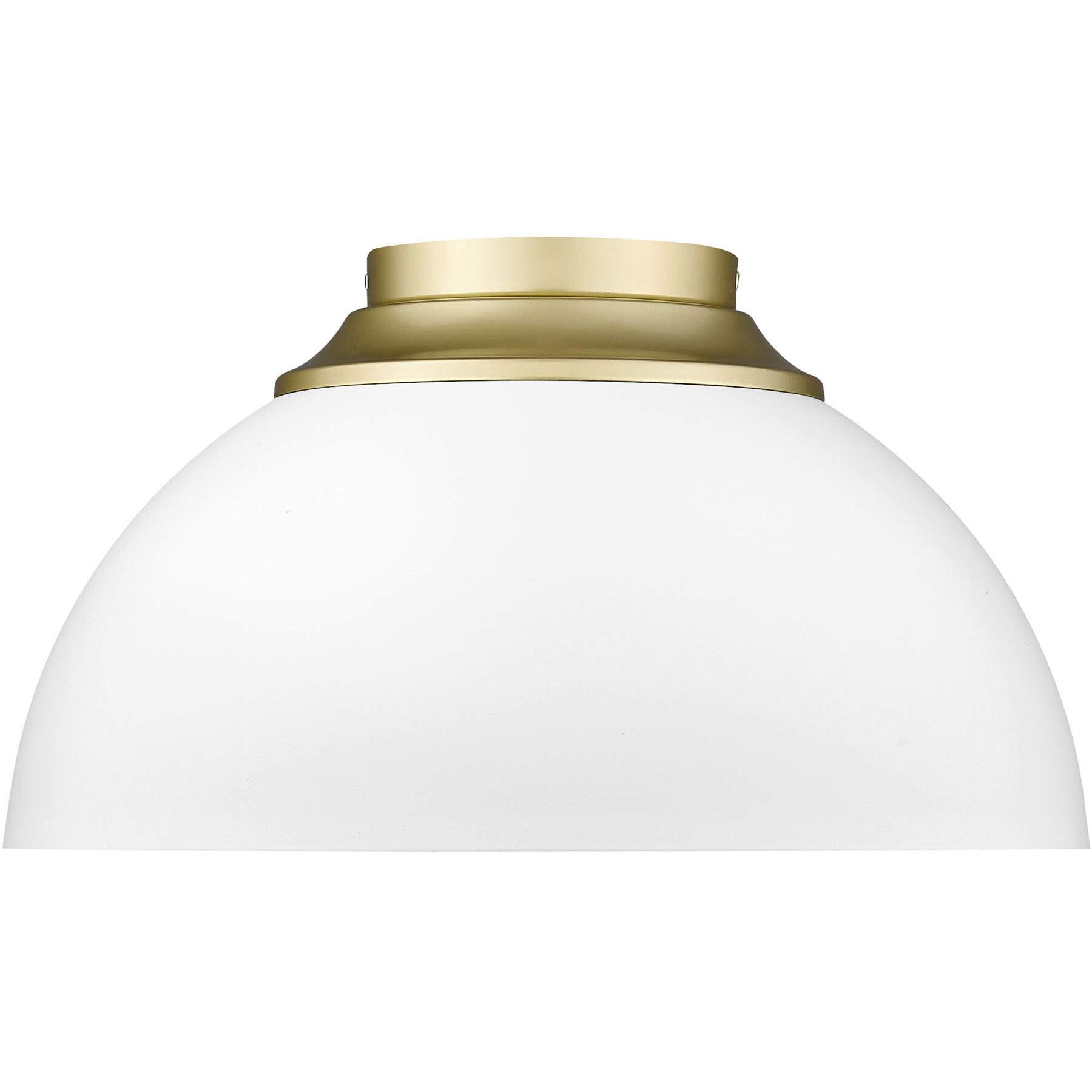 Yep Zoey 3 Light 13.75 inch Olympic Gold Flush Mount Ceiling Light in Matte White