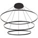 Veritas LED 70.88 inch Sand Black Ring Chandelier Ceiling Light, 3 Tier