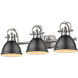Yep Duncan Vanity Wall Light in Pewter, Matte Black