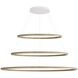 Veritas LED 59 inch Walnut Ring Chandelier Ceiling Light, 3 Tier