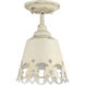 Eloise 1 Light 7.5 inch Antique Ivory Semi-Flush Ceiling Light