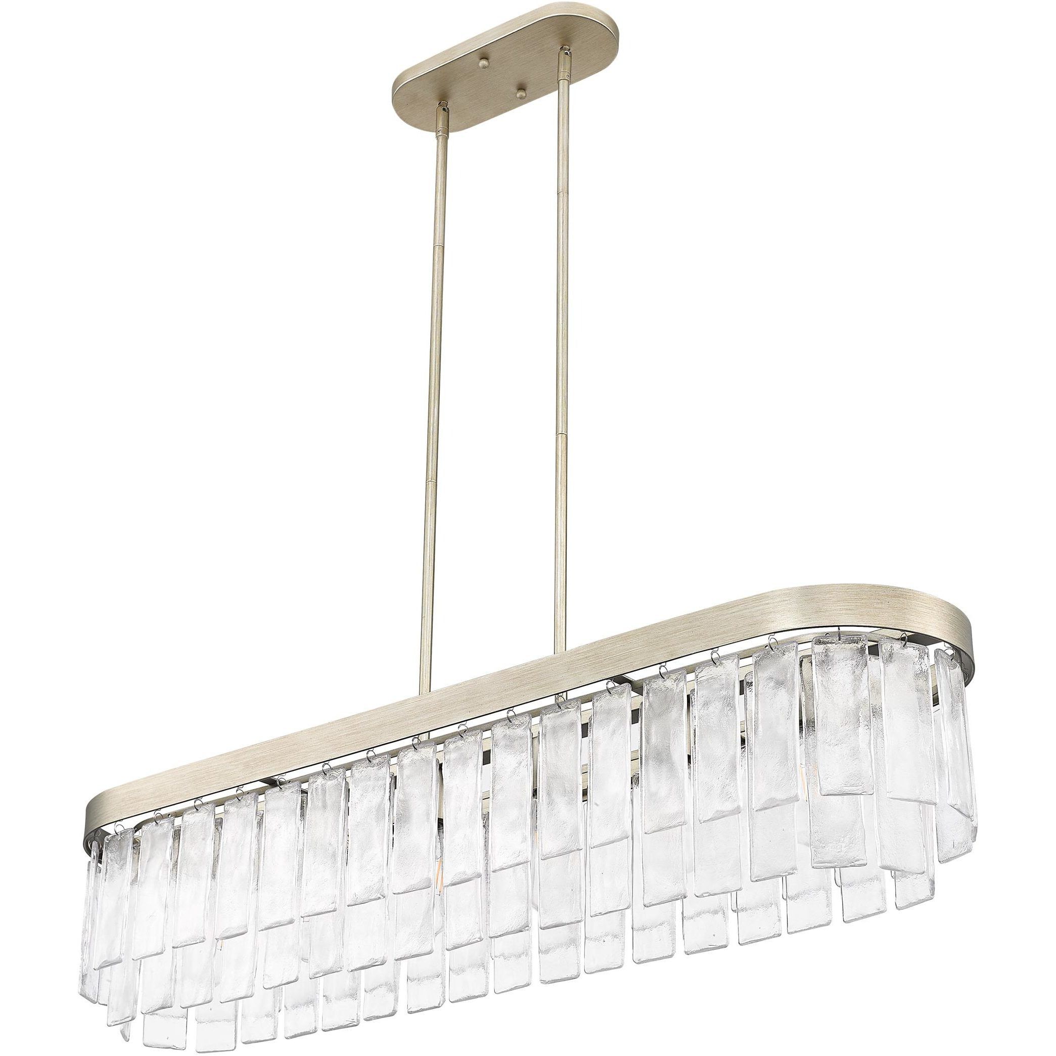 Ciara Island Light Ceiling Light in White Gold