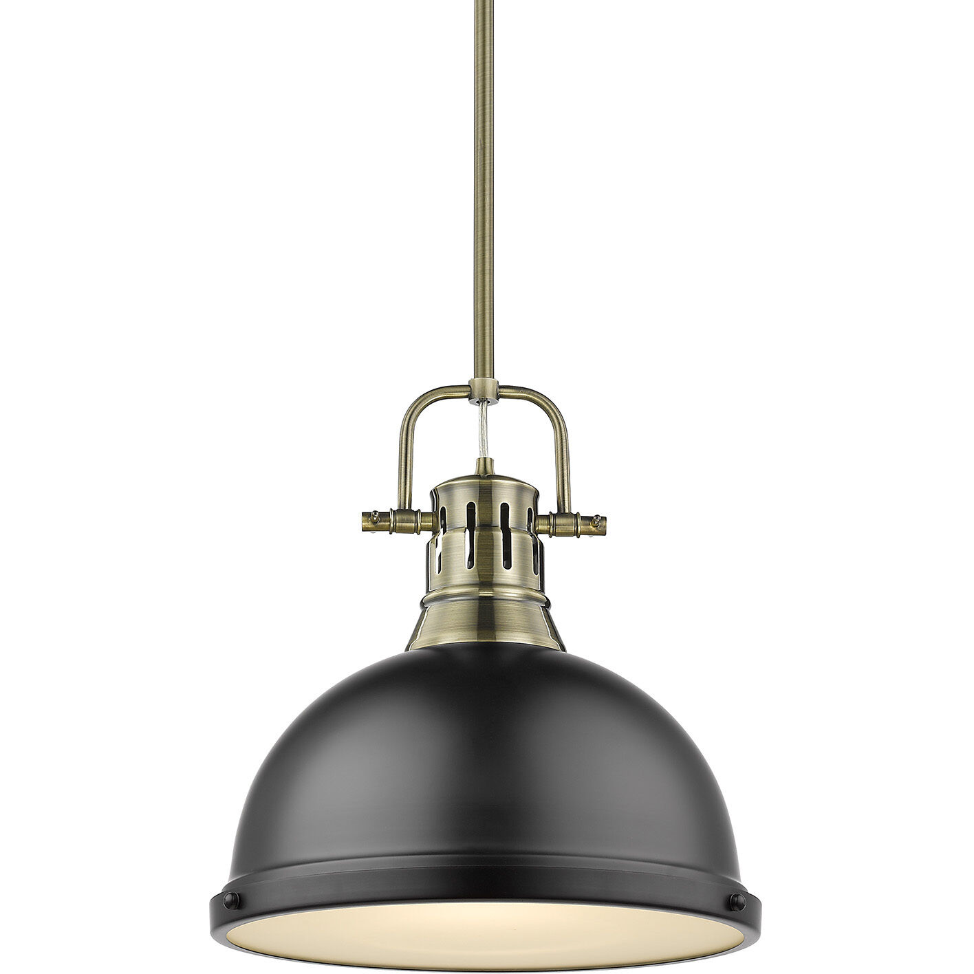 Yep Duncan Pendant Ceiling Light in Aged Brass, Matte Black, Large