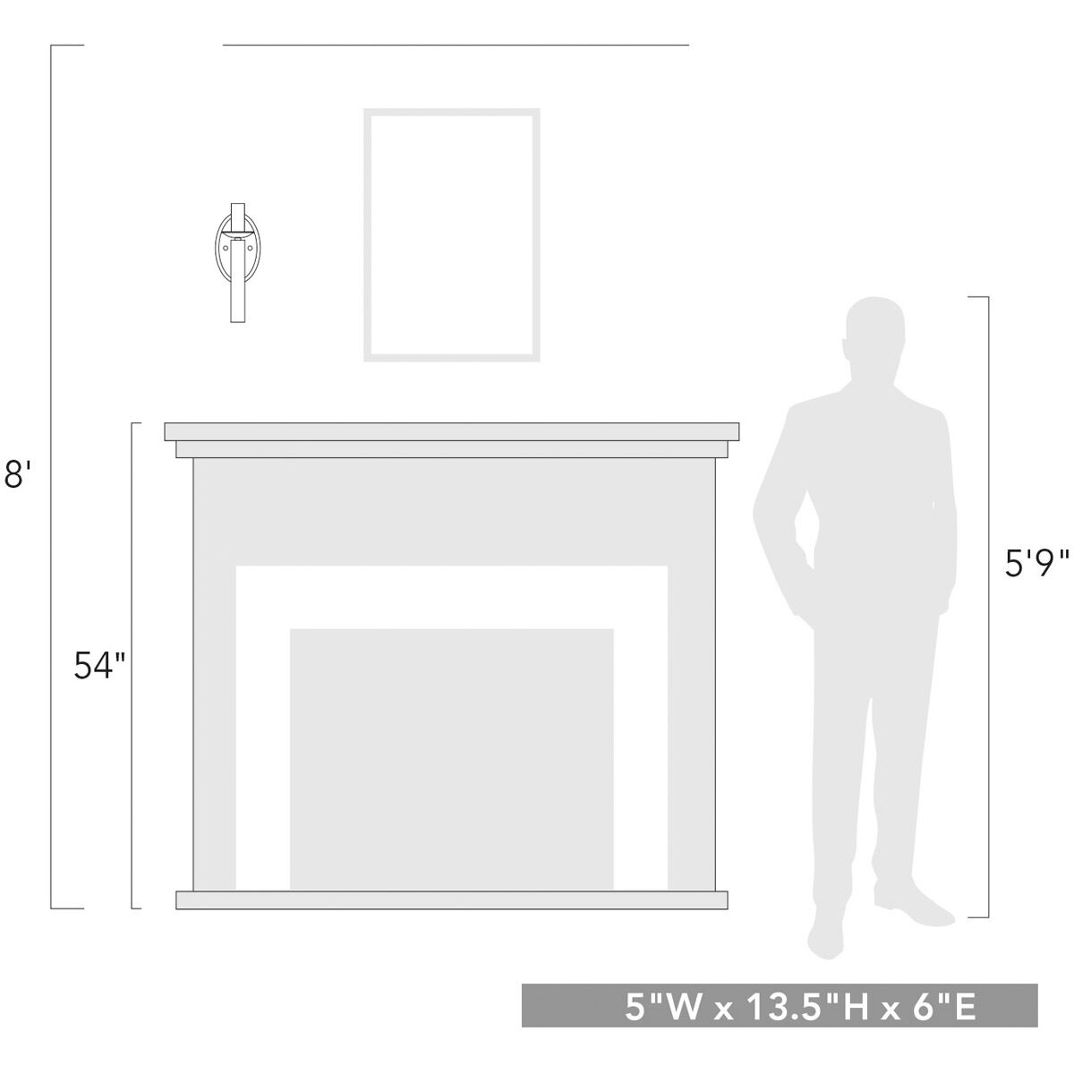 Madera 1 Light 5 inch Black Iron Wall Sconce Wall Light