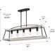 Teagan Island Light Ceiling Light in Gray Harbor Wood Accents