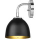 Zoey Wall Sconce Wall Light in Chrome, Matte Black