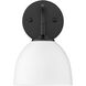 Zoey 1 Light 6 inch Matte Black Wall Sconce Wall Light in Matte White