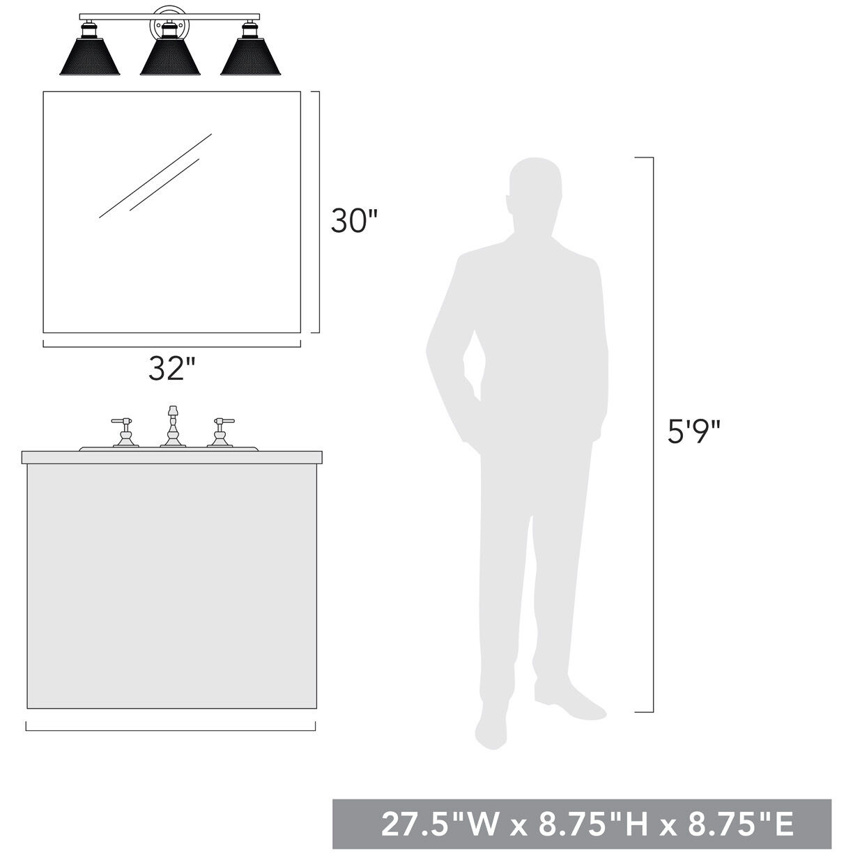 Yep Carver Vanity Wall Light