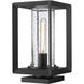 Smyth 1 Light 7.5 inch Natural Black Outdoor Pier Mount in Seeded Glass