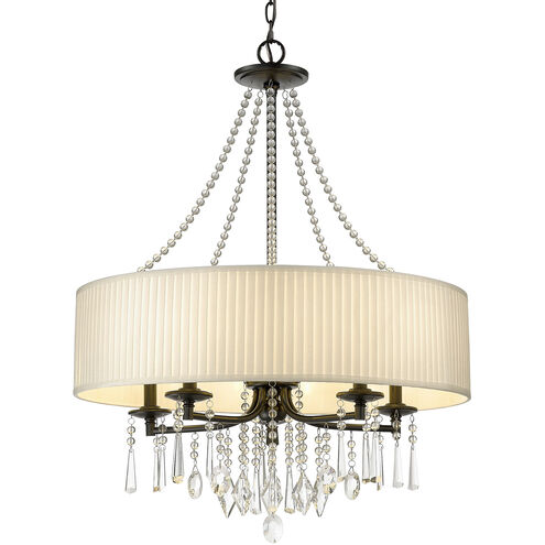 Echelon 5 Light 26.25 inch Matte Black Chandelier Ceiling Light