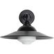 Croma 1 Light 11.5 inch Matte Black Outdoor Wall Sconce in Warm Blanc