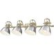 Yep Duncan Vanity Wall Light in Aged Brass, Pewter