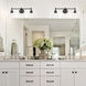 Malta 3 Light 26.38 inch Matte Black Vanity Light Wall Light