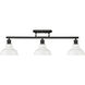 Carver 3 Light 7.63 inch Matte Black Semi-Flush Ceiling Light