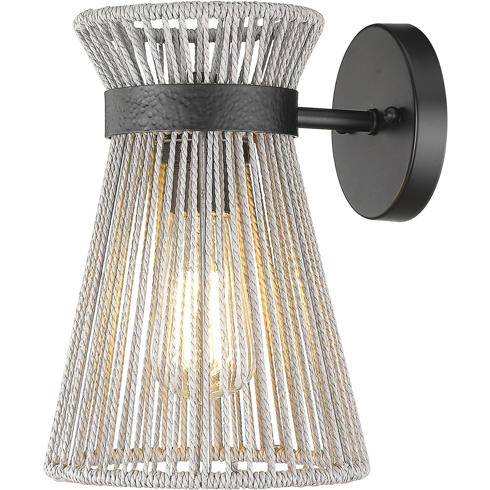 Avon 1 Light 7.63 inch Matte Black Wall Sconce Wall Light