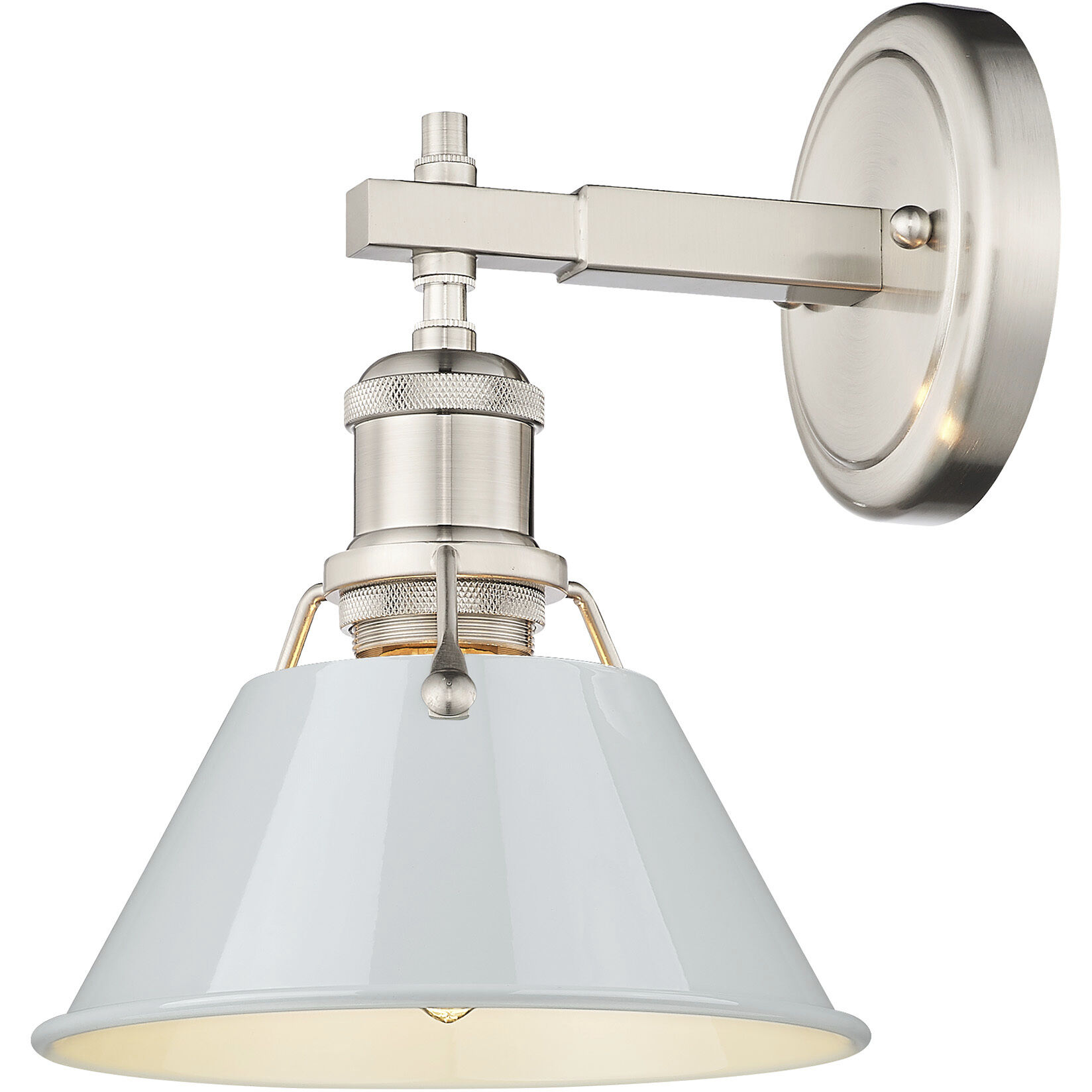 Yep Orwell Vanity Wall Light in Pewter, Dusky Blue