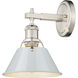 Yep Orwell Vanity Wall Light in Pewter, Dusky Blue